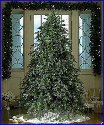 7.5′ DOWNSWEPT HUNTER FIR PRE-LIT ARTIFICIAL CHRISTMAS TREE MULTI LIGHTS – Christmas Decor World
