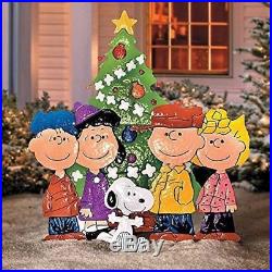 Peanuts Christmas Decorations Charlie Brown Lucy Snoopy Metal Yard Art Outdoor Christmas Decor World