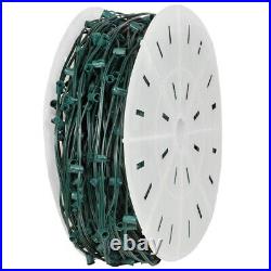 1000′ C9 Christmas Light Spool Green Wire 1000 Sockets SPT-1 Wire 12 Spacing