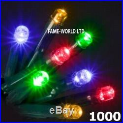 1000 LED Super Bright Multicoloured Christmas Chaser Light 8 Mode Outdoor Indoor