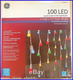 100LED Sugar Plum Icicle String Lights Multicolor White Wire Wedding Christmas