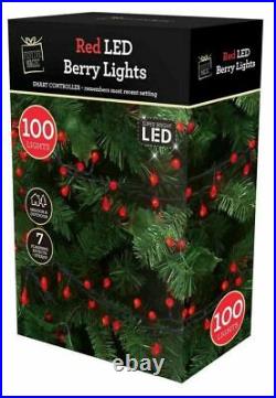 100/384/720 Led Red Berry Cluster Lights Xmas Christmas Wedding With Timer Bnib