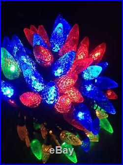 100 LED Multicolour Pine Cone Christmas Lights/8 Multi-Function/Indoor/Outdoor