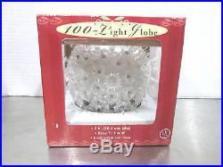 100 Light 6 Globe Ball Decoration Clear White Christmas Wedding Ornament Decor