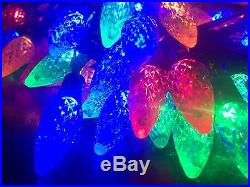 100 Multicolour Pine Cone/Acorn Christmas Lights/8 Multi-Function/Indoor Faulty