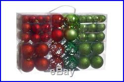 100 Shatterproof Christmas Ornament Balls For Christmas Tree Decoration Gift