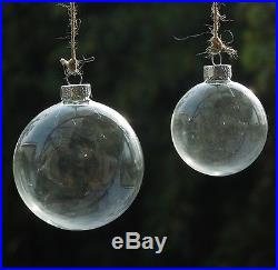 100 x 6cm clear Glass Balls Christmas Ornaments pendant decor Wedding Balls