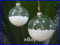 100 x 6cm clear Glass Balls Christmas Ornaments pendant decor Wedding Balls