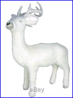 103cm Beautiful White Woodland Reindeer Christmas and Grotto Decoration (WW91)