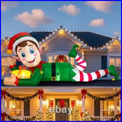 10FT Christmas Inflatables Elf Lying Down 2025 NEW LED Outdoor Decoration