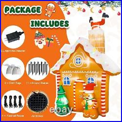 10FT Christmas Inflatables Outdoor Decoration Inflatable Gingerbread House Decor