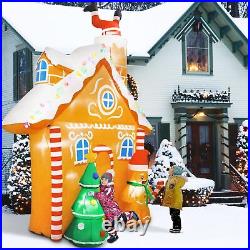 10FT Christmas Inflatables Outdoor Decoration Inflatable Gingerbread House Decor