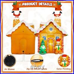 10FT Christmas Inflatables Outdoor Decoration Inflatable Gingerbread House Decor