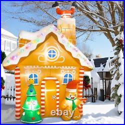 10FT Christmas Inflatables Outdoor Decoration Inflatable Gingerbread House Decor