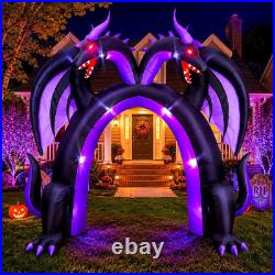10FT Halloween Inflatable Dragon Archway, Double Headed Walk through Decor