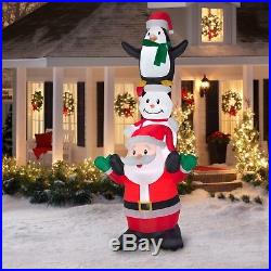 10FT Inflatable Santa Snowman Penguin Christmas Holiday Outdoor Yard Decoration