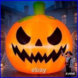 10FT Tall Halloween Giant Inflatables Pumpkin with Built-In LED Lights Outdoor D 10FT Tall Halloween Giant Inflatables Pumpkin with Built-In LED Lights Outdoor D