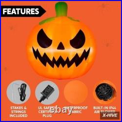 10FT Tall Halloween Giant Inflatables Pumpkin with Built-In LED Lights Outdoor D 10FT Tall Halloween Giant Inflatables Pumpkin with Built-In LED Lights Outdoor D