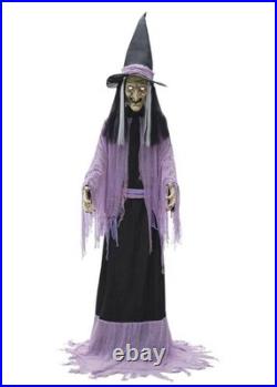 10FT Towering LED Animated Spooky Talking Witch Halloween Haunted House Decor 10FT Towering LED Animated Spooky Talking Witch Halloween Haunted House Decor