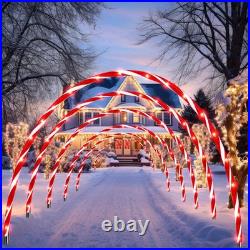 10Ft Christmas Candy Light Arch LED Christmas Outdoor Arches Decor Candy Cane Ar