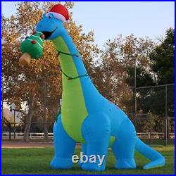 10Ft Christmas Inflatables Outdoor Decorations Blow up Dinosaur Christmas Tree