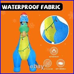 10Ft Christmas Inflatables Outdoor Decorations Blow up Dinosaur Christmas Tree