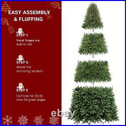10Ft Christmas Tree Pre-Lit Xmas Tree with 1200 LED Lights Christmas