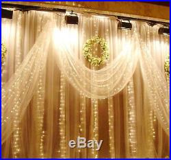 10M x 3M 1000LED New Year String Fairy Lights Wedding Party Curtain Net Lights