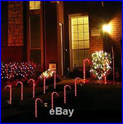 10Pcs CANDY CANE Pathway Lights DRIVEWAY MARKERS Christmas OUTDOOR YARD DECOR US