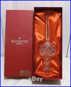 10 1/4 Waterford Crystal Christmas Tree Topper with Red Satin Lined Box
