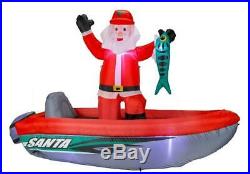10' Airblown Fishing Santa Christmas Inflatable