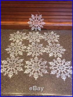 10 Clear Snowflake Christmas Tree Ornament Holiday Winter Decoration