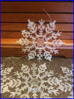 10 Clear Snowflake Christmas Tree Ornament Holiday Winter Decoration