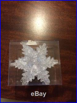 10 Clear Snowflakes Christmas Tree Ornaments Plastic Winter Decoration Decor