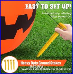 10' Commercial Halloween Inflatable Pumpkin LED Lights Yard Decoration