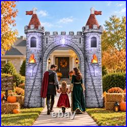 10 FT Medieval Halloween Inflatable Castle Archway, Outdoor Yard Decoration