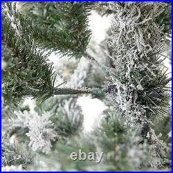 10' Flocked Livingston Fir Artificial Christmas Tree withPinecones, 750 Clear LEDs