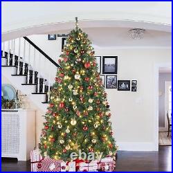 10 Ft Artificial Christmas Tree Metal Stand PVC Season Multicolor 1200 Lights
