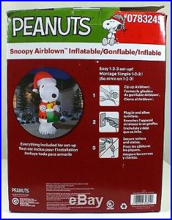 10 Ft Gemmy Snoopy Peanuts Christmas LED Lighted Airblown Inflatable Yard Decor