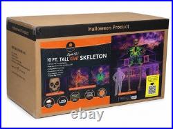 10 Ft Giant Light Up Skeleton Halloween Outdoor LED Color Changing Poseable