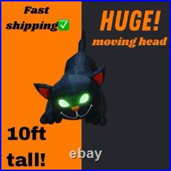 10′ LED Animated Black Cat with Infinity Eyes Halloween Inflatable Fast Ship
