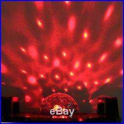 10 Outdoor Bluetooth Speaker Mic w RGB Magic Ball Effect Light Xmas Party DJ