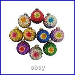 (10) Rare Christopher Radko Shiny Brite Jumbo Ripple Glass Christmas Ornament 3 (10) Rare Christopher Radko Shiny Brite Jumbo Ripple Glass Christmas Ornament 3