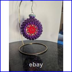 (10) Rare Christopher Radko Shiny Brite Jumbo Ripple Glass Christmas Ornament 3 (10) Rare Christopher Radko Shiny Brite Jumbo Ripple Glass Christmas Ornament 3