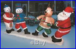10′ Santa & friends LED Light Up Inflatable Christmas holiday Yard outdoor decor