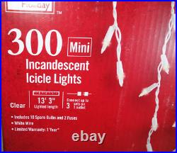 10 boxes 300 ct Home Accents Incandescent Mini Icicle Lights Clear White Wedding