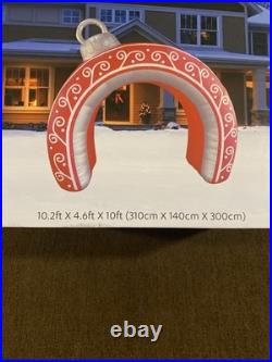 10ft Inflatable Christmas Ornament Archway with LED Lights Outdoor Yard Decor