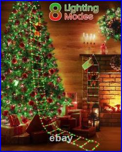 10ft LED Christmas Decorative Ladder Lights with Santa Claus for Festive Cheer