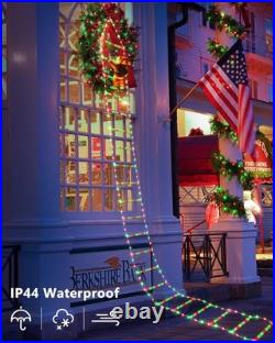 10ft LED Christmas Decorative Ladder Lights with Santa Claus for Festive Cheer