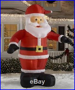 10ft Led Santa Claus Waving Animated Christmas Airblown Inflatable Outdoor